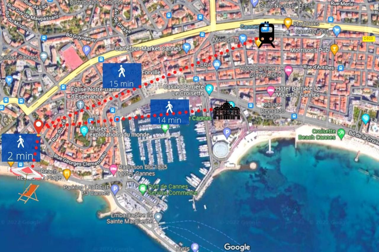 Le Clem - 100M Des Plages - Suquet - Verriere Cote D'Azur Cannes Luaran gambar